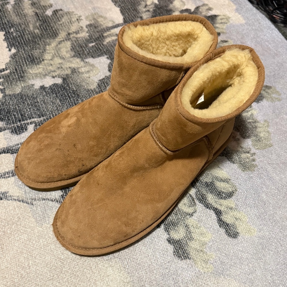 UGG Men's Chestnut Suede Shearling Ankle Boots